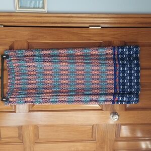 * Cato Elastic Waist, Colorful Retro Stretchy Maxi Skirt, Size 26/28W, Like New